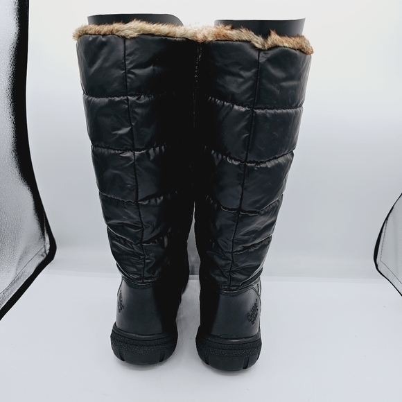 Chromatics by Totes Black Puffer Faux Fur Winter Snow Boots NWT, size 9 - Picture 5 of 13